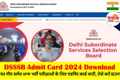 DSSSB Admit Card 2024 Download